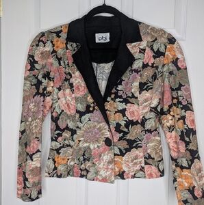 Vintage Floral Blazer - Lightweight - Size Small - Brand PBJ